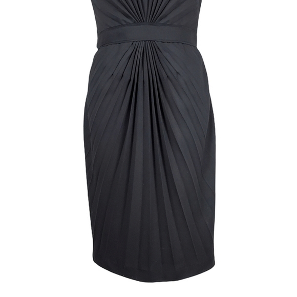 Ted Baker London Black Pleated Formal Sheath Dress - Picture 3 of 9